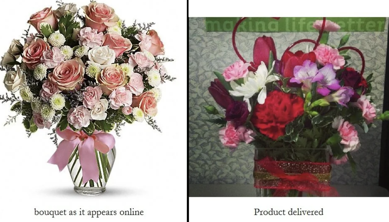 aking life etter bouquet as it appears online Product delivered